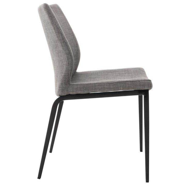 Stuhl Riverton Stoff schwarz