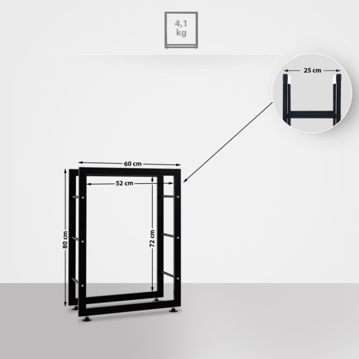 Kaminholzständer Keri V2 25x60x80