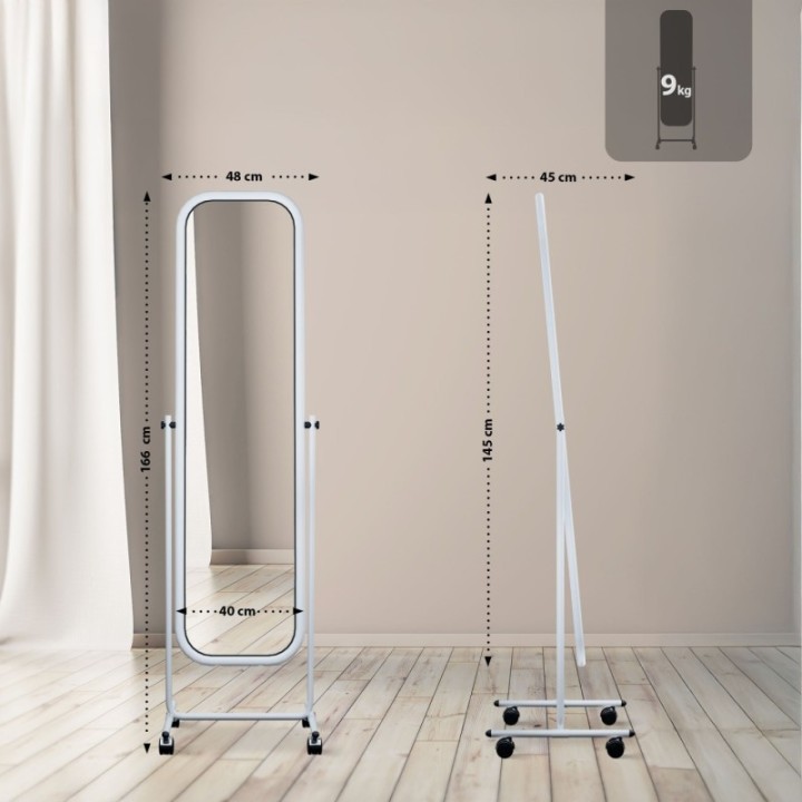 Standspiegel Medusa Eckig