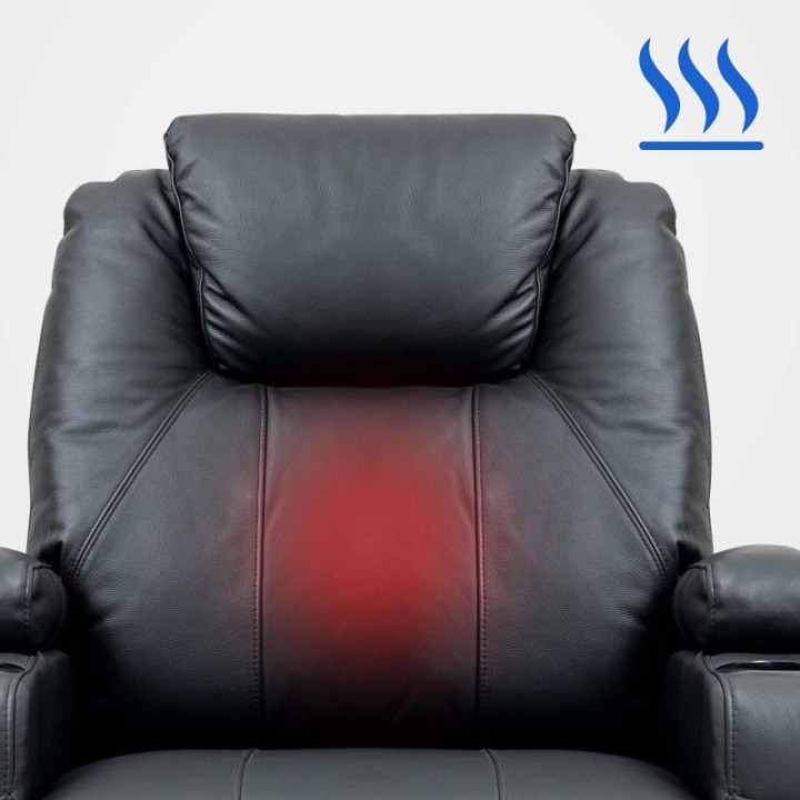 Sessel Galena mit Massagefunktion Echtleder