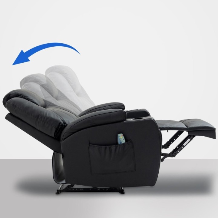 Sessel Galena mit Massagefunktion Echtleder