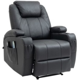 Sessel Hepler mit Massagefunktion Echtleder