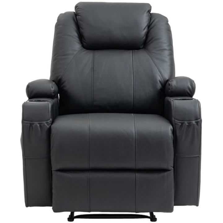 Sessel Hepler mit Massagefunktion Echtleder