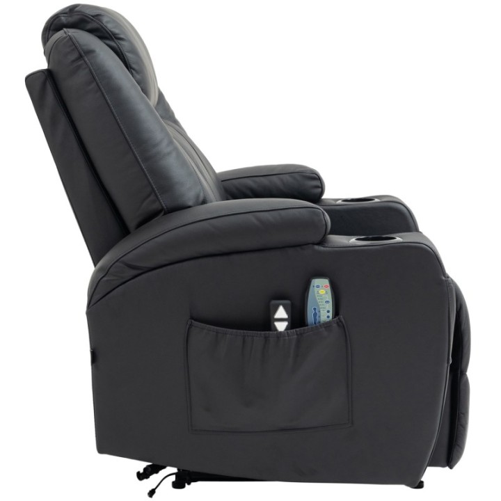 Sessel Hepler mit Massagefunktion Echtleder