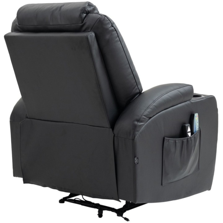 Sessel Hepler mit Massagefunktion Echtleder