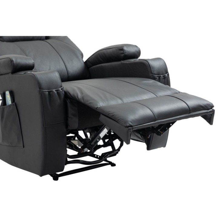 Sessel Hepler mit Massagefunktion Echtleder