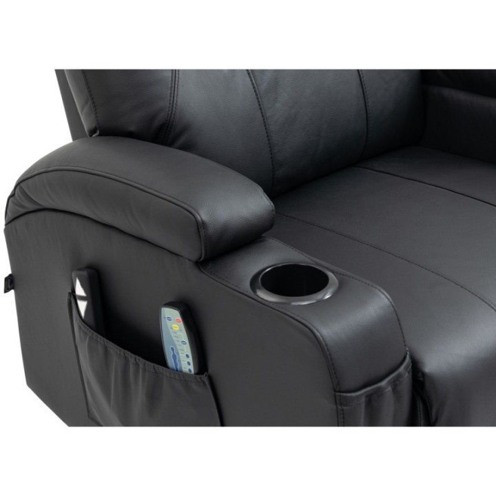 Sessel Hepler mit Massagefunktion Echtleder