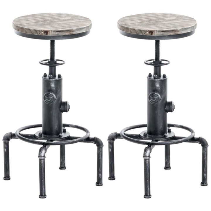 2er Set Barhocker Lumos, Holz