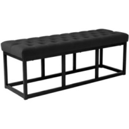 Sitzbank Polson Samt Schwarz 120 cm