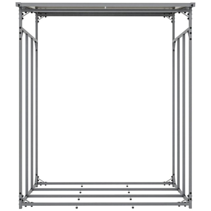 Kaminholzunterstand + Abdeckplane Ruston Aluminium M