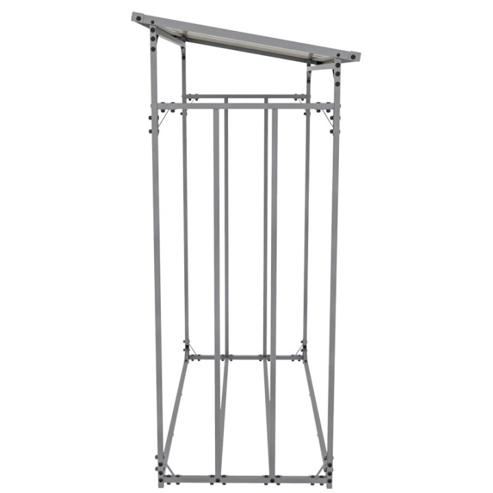 Kaminholzunterstand + Abdeckplane Ruston Aluminium M
