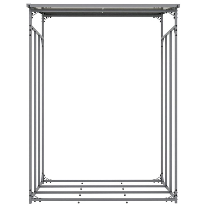 Kaminholzunterstand + Abdeckplane Ruston Aluminium L