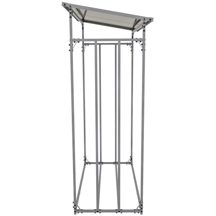 Kaminholzunterstand + Abdeckplane Ruston Aluminium L