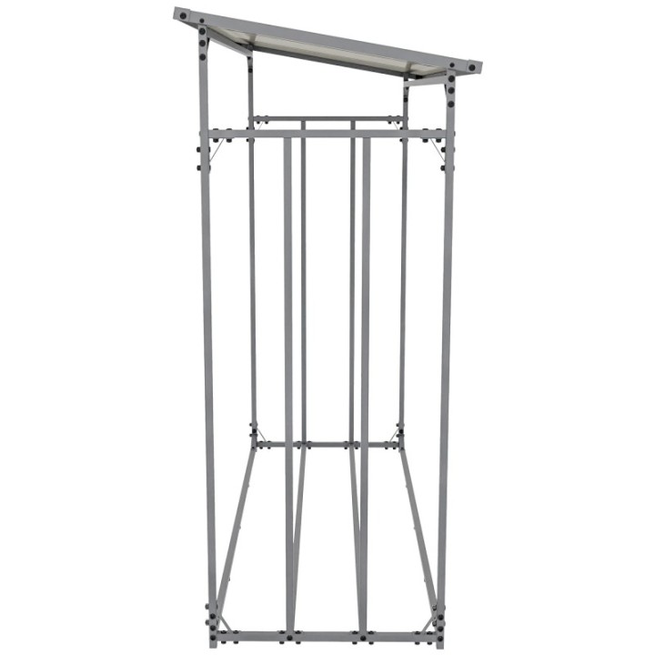 Kaminholzunterstand + Abdeckplane Ruston Aluminium XL