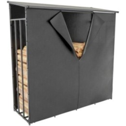 Kaminholzunterstand + Abdeckplane Ruston Aluminium XXL