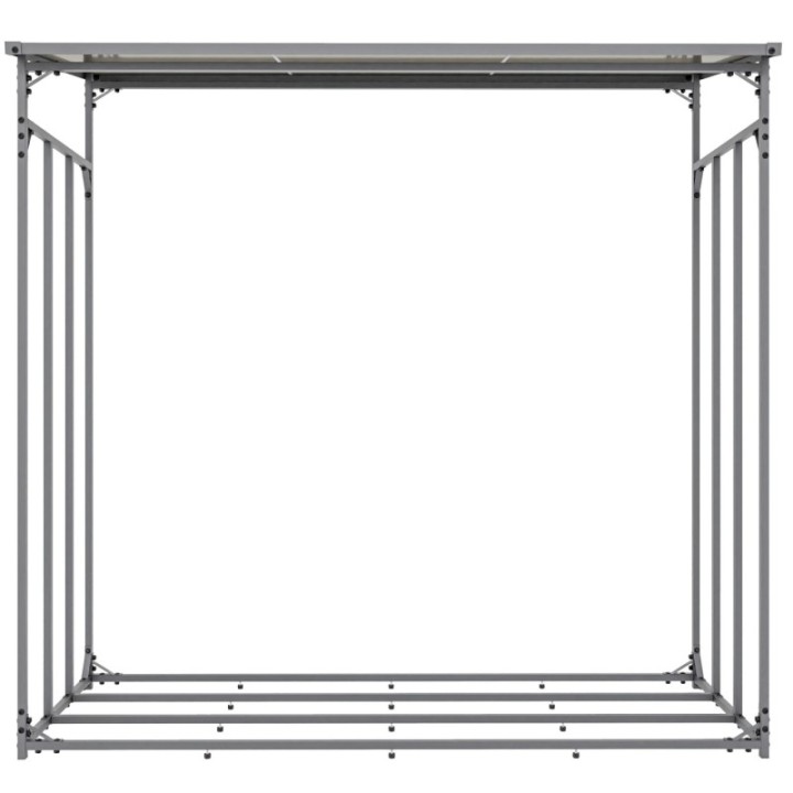 Kaminholzunterstand + Abdeckplane Ruston Aluminium XXL