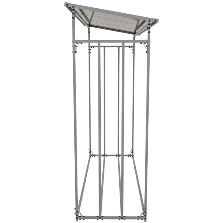 Kaminholzunterstand + Abdeckplane Ruston Aluminium XXL