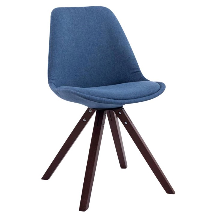 4er Set Besucherstuhl Toulouse Stoff Square cappuccino