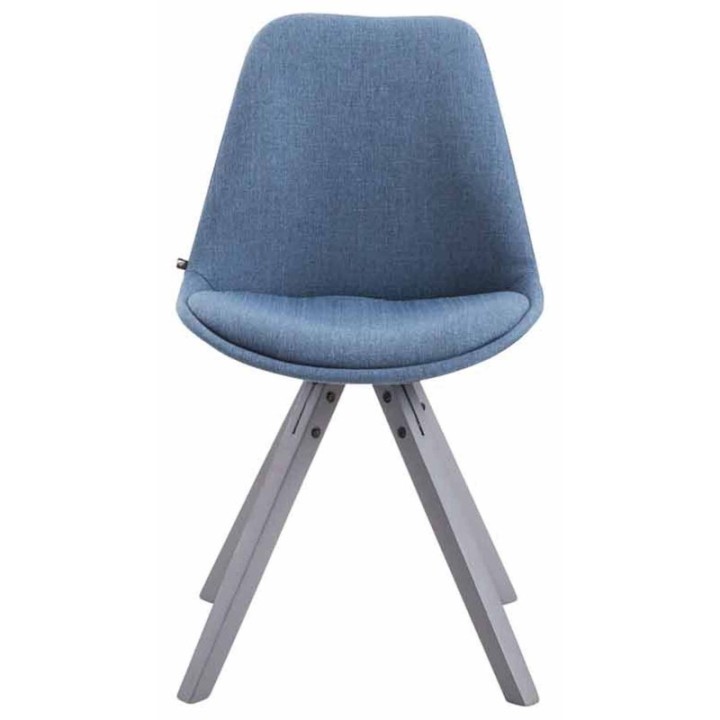 4er Set Besucherstuhl Toulouse Stoff Square grau