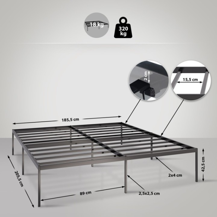 Metallbett Fargo 200x180x42 cm