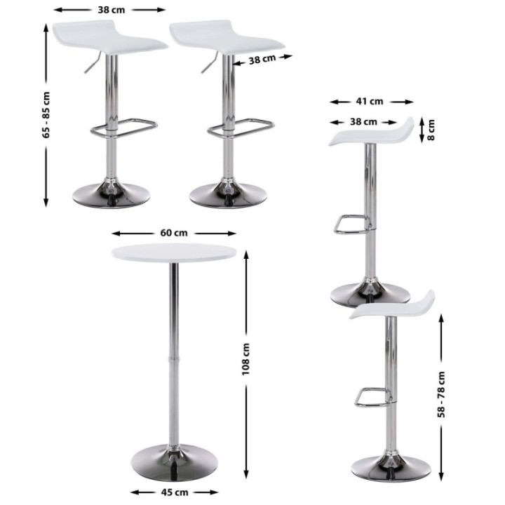4er Bartisch Set Esberg