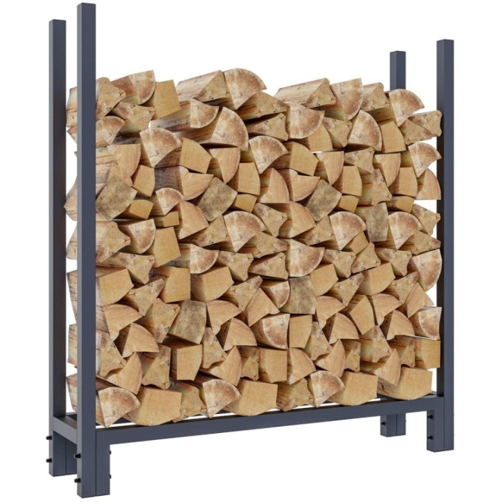 Kaminholzständer + Abdeckplane Martin 25x110x115 cm