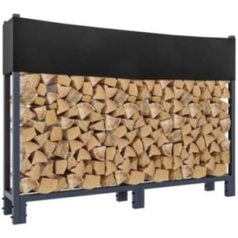 Kaminholzständer + Abdeckplane Martin 25x160x115 cm