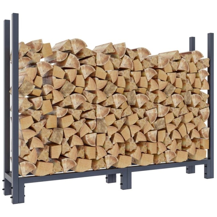 Kaminholzständer + Abdeckplane Martin 25x160x115 cm