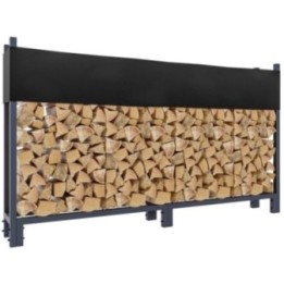Kaminholzständer + Abdeckplane Martin 25x200x115 cm